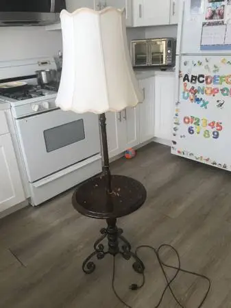 Vintage Floor Lamp Table -Small