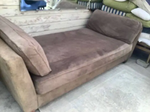 Crate & Barrel Marlowe Daybed with Lived Experience, lol!