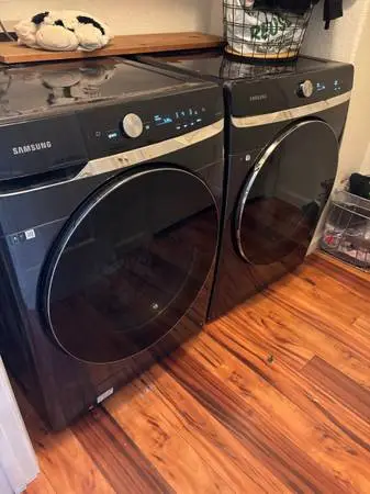 Samsung Smart Steam Washer & Electric Dryer Set-Stackable