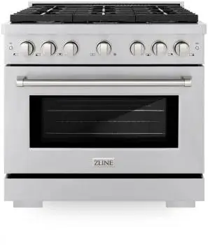 ZLINE 6 Burners Convection Oven Range 36-in Stainless Steel Warranty