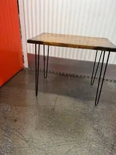COMPUTER TABLE, SOLID WOOD IRON FRAME, NEW