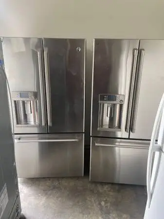 Ge Cafe stainless counter depth refrigerator