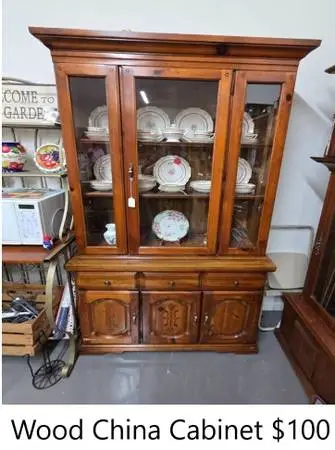 China Cabinet Honey Stained