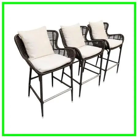 Palecek Palermo In/outdoor Counter Stools, Set Of Three