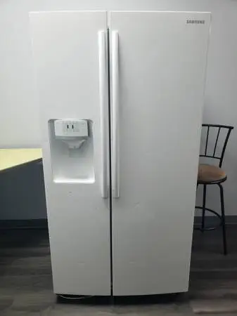 Today only: Fridge, large upright cabinet, heavy duty metal shelving