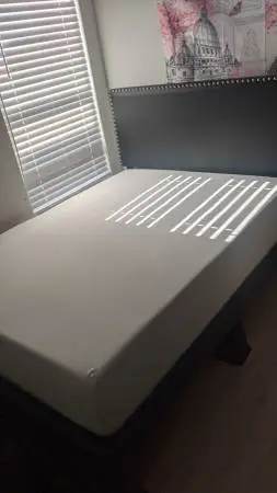 Full size bed frame with 12 foam mattress