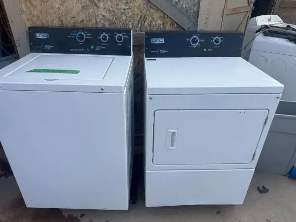 Maytag commercial washer and Elect dryer