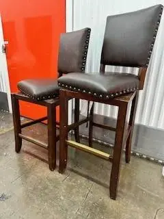 BARSTOOL, SO CALLED LADY and GENTLMEN, Swivel , Leather, NEW in BOX
