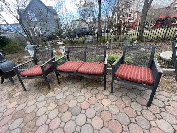 Steel and wooden string 3 piece deep seating set