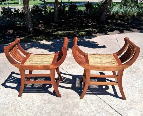 Teak & Rattan Sartika Stools
