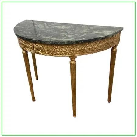 Burton Ching Giltwood Console Table With Marble Top