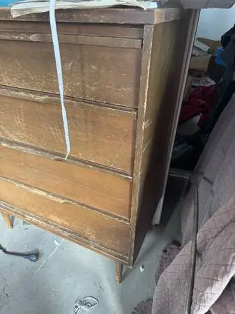 🔥BEAUTIFUL Mid 20th Century Modern Wooden Dresser 4 Restoration