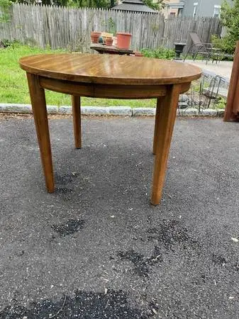 Vintage midcentury modern round dining table