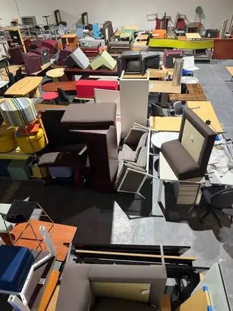 Used office furniture for home and business, office chairs, desk, cabinets, cubi