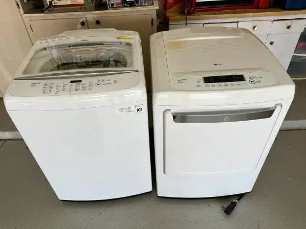 LG Ultra-Large Capacity Washer & Electric Dryer Matching Set + Hoses/Cord Includ