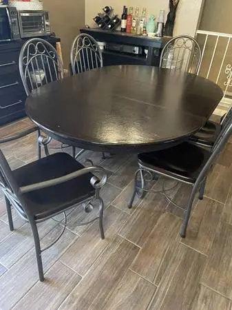 7pc Rod Iron Dinette
