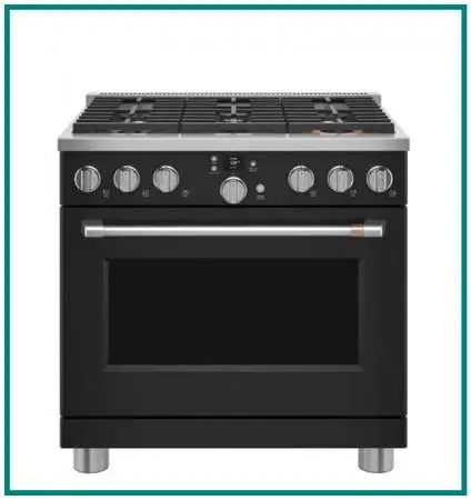 Café 36 Freestanding Dual Fuel True Convection Range Matte Black