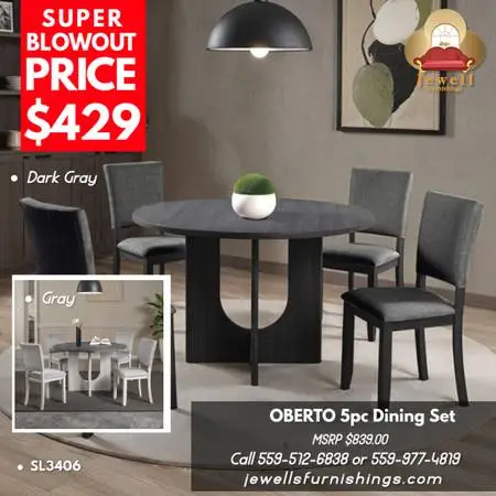OBERTO 5 pc Dining Set
