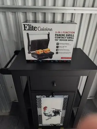 NEW Elite Silver/Black Indoor Grill Panini Maker $10