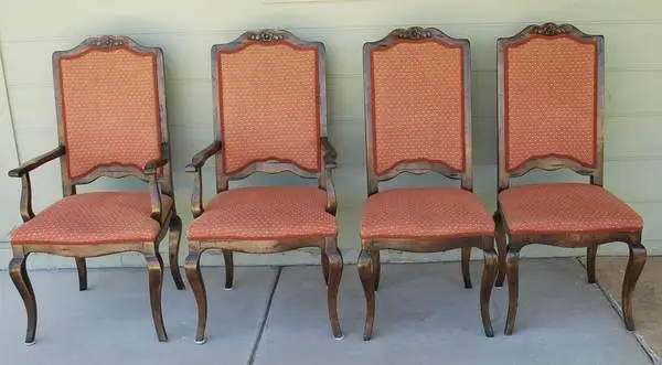 Vintage Baker Furniture Set Of 4 Dining Room Chairs