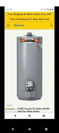 50 Gallon Natural Gas Hot Water Heater