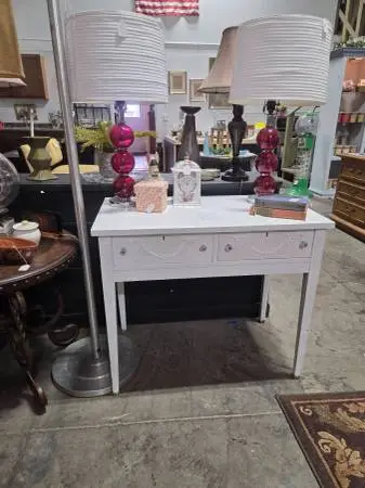 Vintage White Farmhouse Desk/Console/Vanity