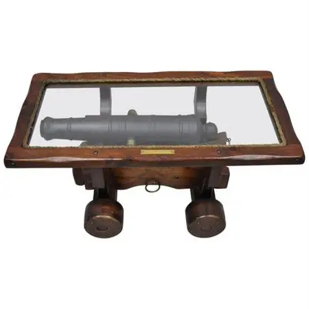 Coffee Table Hand Crafted Pine Wood Base One of a Kind Vtg Collectible