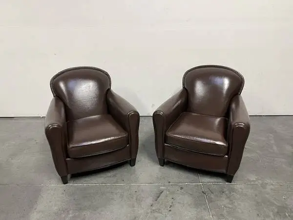 Classic Leather Parisian Chair Set