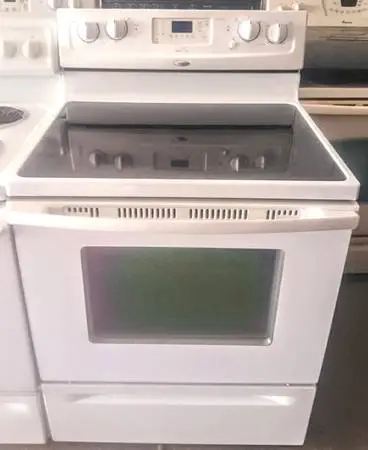 Whirlpool glass top stove