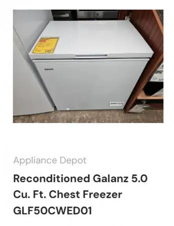 Reconditioned Galanz 5.0 Cu. Ft. Chest Freezer GLF50CWED01