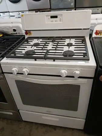 Whirlpool white gas stove