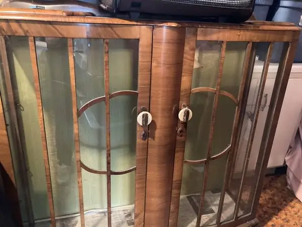 Display ANTIQUE Cabinet 1940 China Art Deco Gorgeous