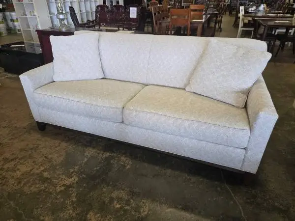 Habitat for Humanity Restore – Rowe Off-White Tonal Patterned Sofa