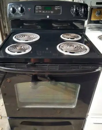 GE Black Electric Stove