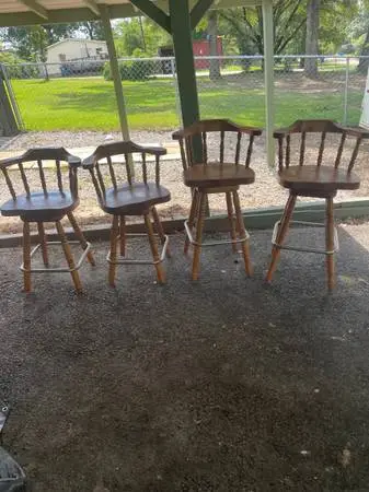 4 heavy duty bar stools.all wood strong $55.00