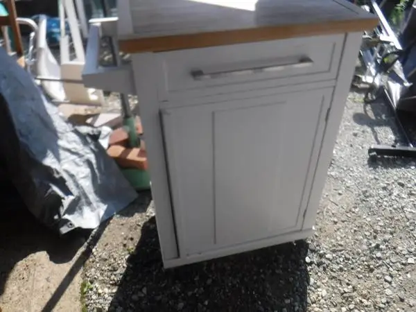 Butcher Block Kitchen Island on Wheels