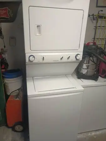 New Frigidaire Stackable Washer and Electric Dryer