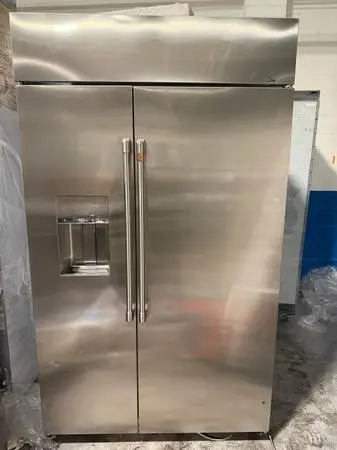 GE Cafe Open Box Stainless Steel 48” Wide Built In Fridge Ice/Water