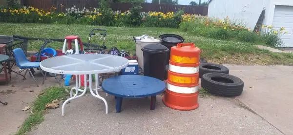 HUGE ORANGE CONE. TIRES. KIDS TOYS