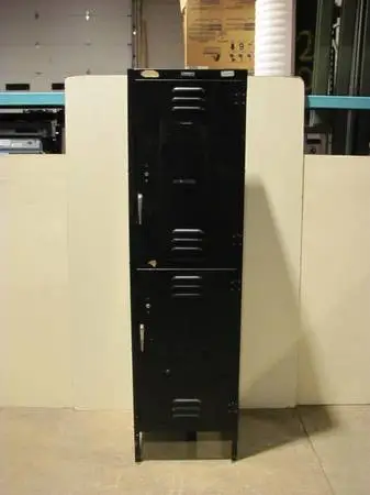Corcraft black metal double locker 18 x 18 x 66 high (3, price EA)