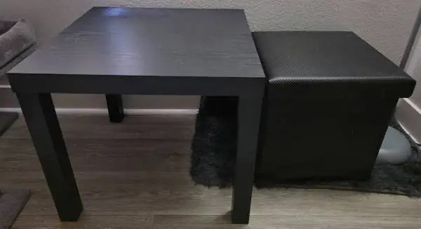 End Table And Storage Ottoman
