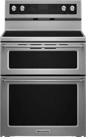 KitchenAid 30-in Glass Top 5 burners 4.2-cu ft / 2.5-cu ft (Warranty)