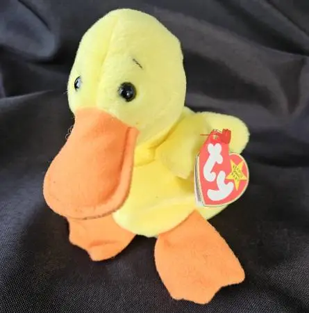 1993 1994 TY Beanie Baby QUACKERS the Duck New with Errors