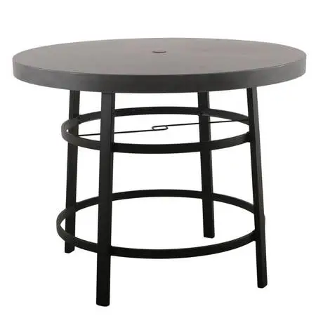 Outdoor Steel Dining Table with Umbrella Hole NEW ret $248