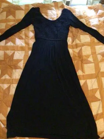 Vintage Pipe Dreams Palm Springs Ladies Small Full Length Black Dress