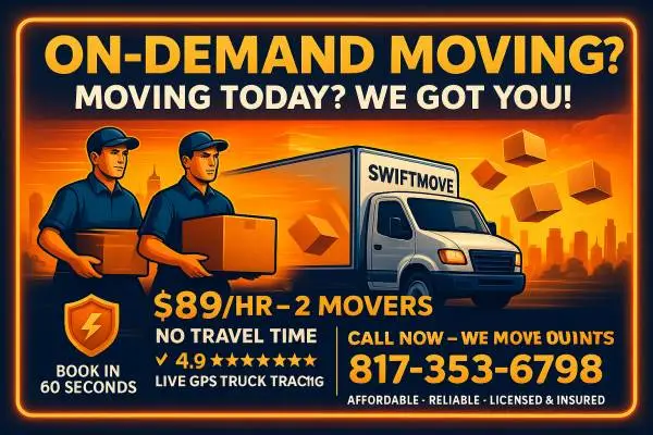 ⚡ ON-DEMAND MOVING? 🚛 MOVING TODAY? WE GOT YOU! 💰 $89/HR – 2 MOVERS