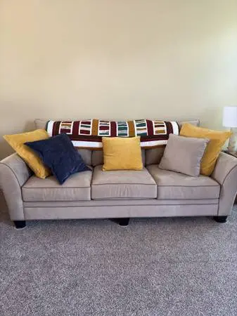 Oversized Beige Sofa