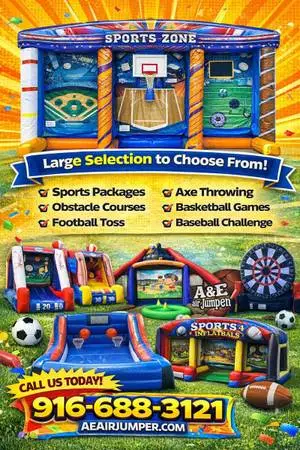 🏆 Sports Inflatable Rentals – Bounce House - Book Now!