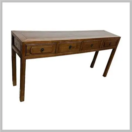 Asian Wood Console Table, Antique