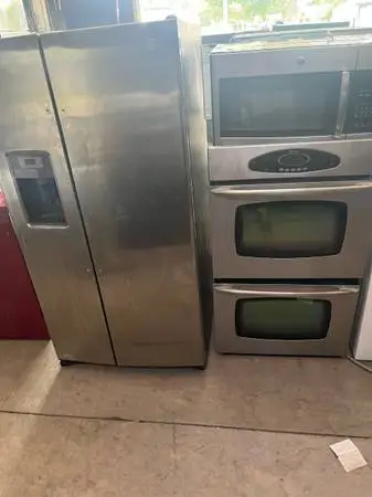 Side by side stainless steel kitchen package